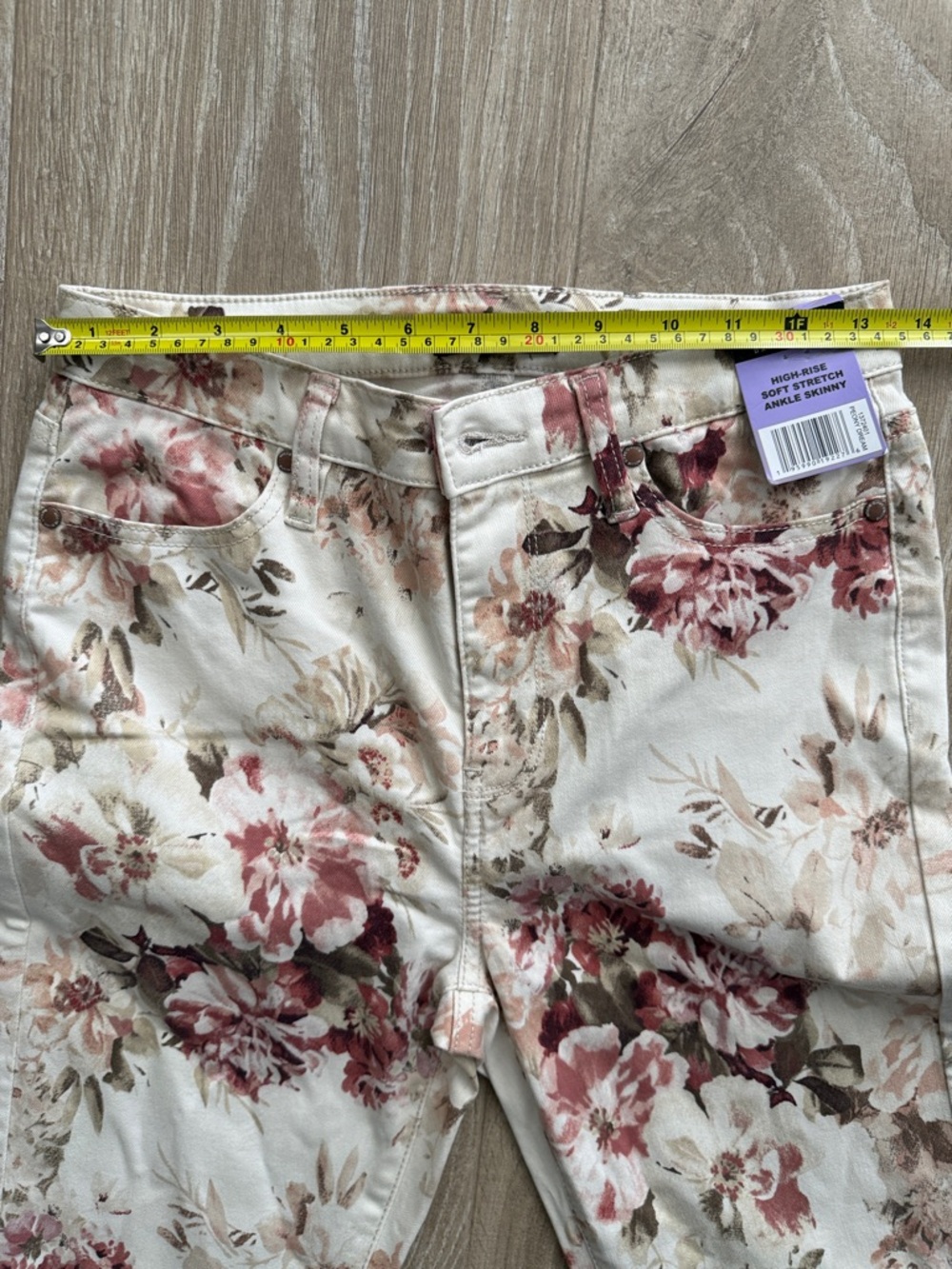 Buffalo David Bitton High-Rise Floral Ankle Skinny Denim Pants Size 4 - Picture 5 of 8